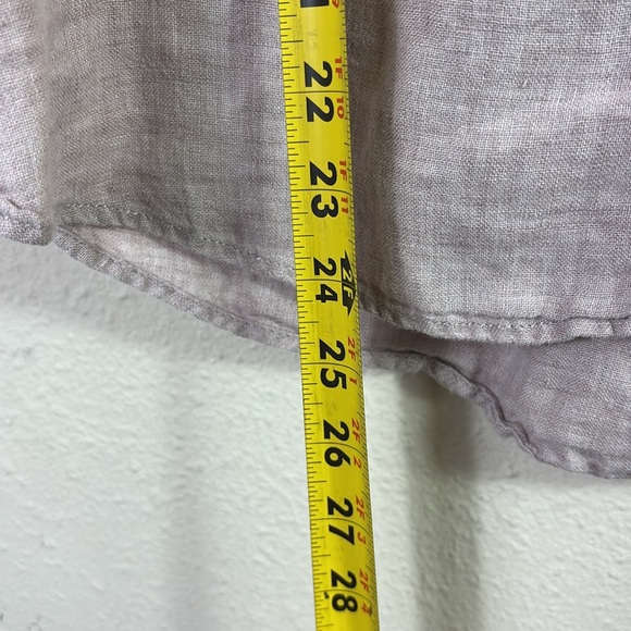 Artisan NY 100% Linen Button Down Shirt Roll Up Sleeves size M - Picture 6 of 8